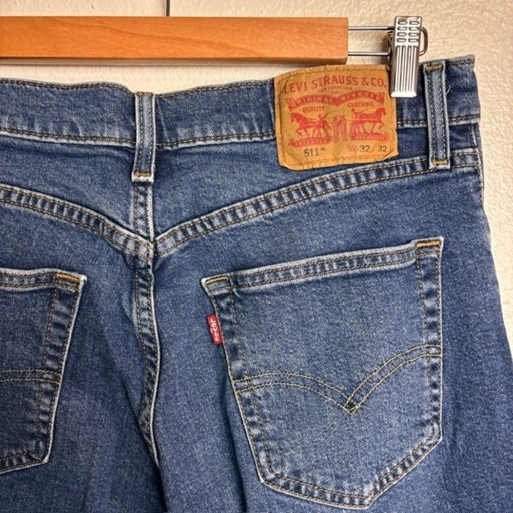 Levis 511 Slim Fit Jeans Mens 32x32 Medium Wash Blue Denim